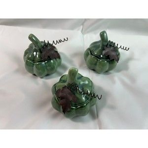 Set of 3 Department‎ 56 Green Pumpkin Scented Candle
